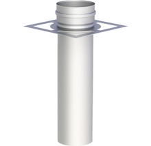 Edelstahlschornstein-Element mit quadratischer Dachdurchführung