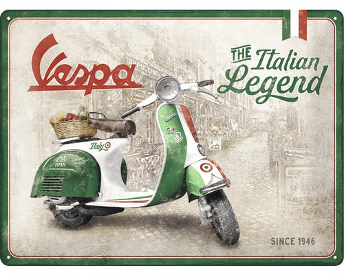 Plaque en tôle Vespa Legend 30x40 cm