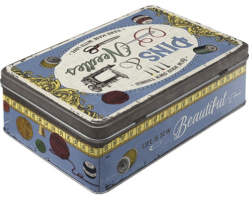 Nähkasten mit Nadeln und Fäden