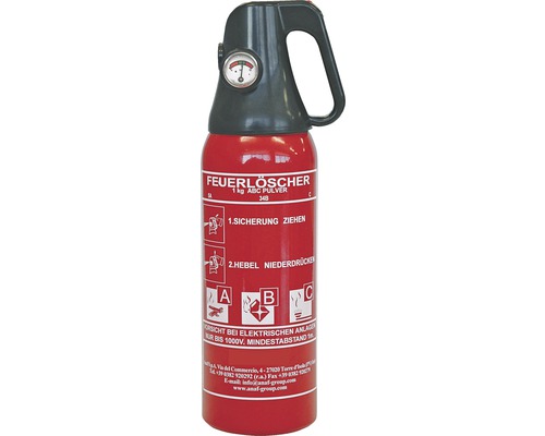 Extincteur PM2, avec manomètre, fixation et sangle, 2 kg Extincteur de permafix
