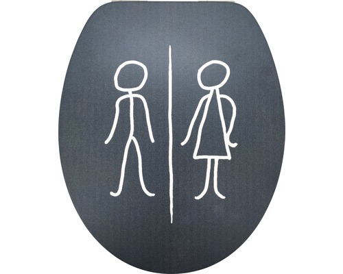 Abattant WC form & style Man & Woman mat avec abaissement automatique