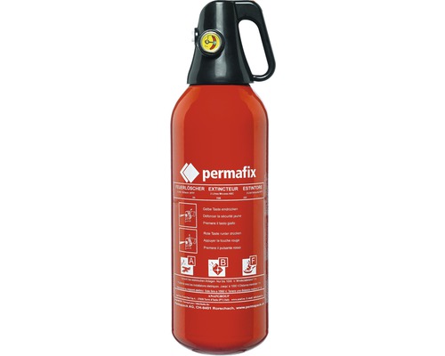Extincteur SM2, avec manomètre, fixation et sangle, 2 l Extincteur à jet rechargeable rouge avec manomètre