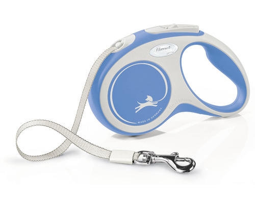 Flexi Rollleine mit Gurtband und Karabinerhaken für Hunde