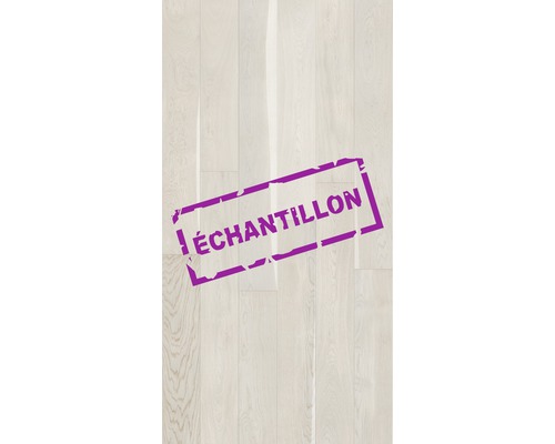 Échantillon parquet Creme chêne plancher de maison de campagne brossé 1092 x 130 x 14 mm