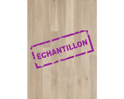 Échantillon parquet blanc crème Family chêne plancher de maison de campagne brossé 1092 x 180 x 14 mm