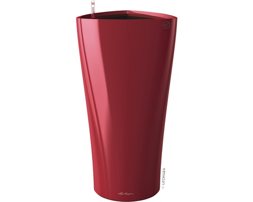 Vase Lechuza Delta Ø 30 cm H 56 cm rouge avec système d'arrosage de la terre bac d'arrosage substrat indicateur de niveau d'eau