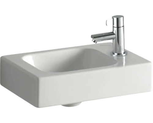 Lave-mains GEBERIT iCon trou de robinetterie à droite 38 cm blanc 124736000 Lavabo avec robinetterie