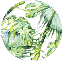 Kreisförmiges Muster mit tropischen Blättern