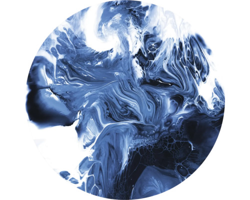 Glasbild rund Blue Colourmix Ø 30 cm
