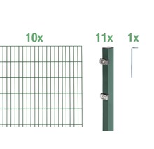 Kit complet de clôture comprenant un treillis, des poteaux et des outils