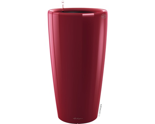 Pflanzvase Lechuza Rondo Ø 40 cm H 75 cm rot inkl. Erdbewässerungsystem Pflanzeinsatz Substrat Wasserstandsanzeiger