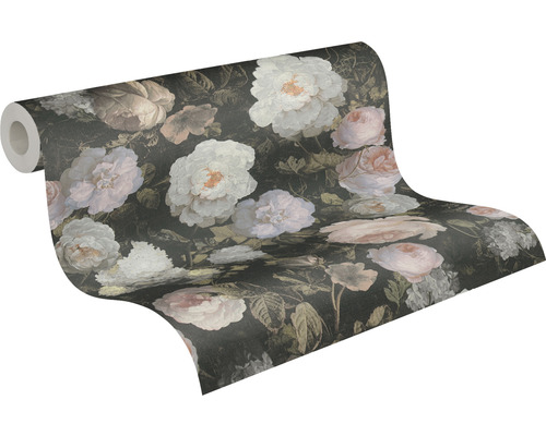 Rouleau de papier peint à motif floral