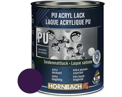 Laque couleur mate satinée laque PU violet Vitelotte 750 ml