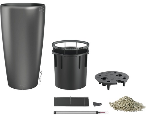 Composants du pot de fleurs avec système d''irrigation