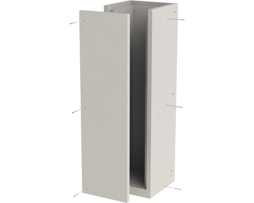 Armoire haute assemblée avec porte ouverte pour le stockage