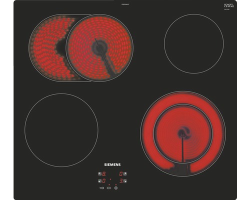 Siemens EF601HNA2C Glaskeramikkochfeld flächenbündig 60 cm 4 Kochzonen herdgesteuert