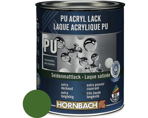 HORNBACH Buntlack PU Acryllack seidenmatt RAL 6002 laubgrün 125 ml