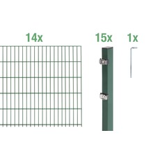 Ensemble de base de panneaux rigides double fil Alberts 28 m 200 x 80 cm, type: 6/5/6, vert