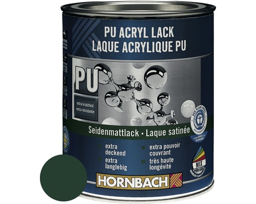 HORNBACH Buntlack PU Acryllack seidenmatt RAL 6005 moosgrün 125 ml