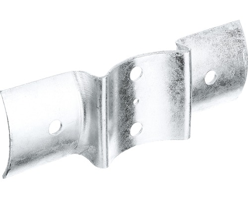 Ferrure avec tige de verrouillage pour clôture 70 x 200 mm, galvanisée à chaud Fixation de tuyau en métal avec trous de forage