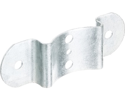 Ferrure avec tige de verrouillage pour clôture 40 x 121 mm, galvanisée à chaud Fixation de tuyau en métal avec trous de vis