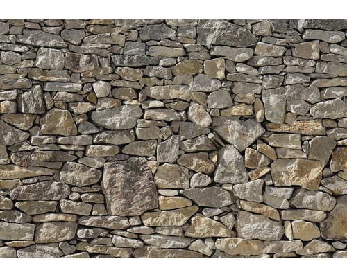 Papier peint panoramique papier 8-727 VOL 15 Stone Wall 8 pces 368 x 254 cm Mur en pierre naturelle