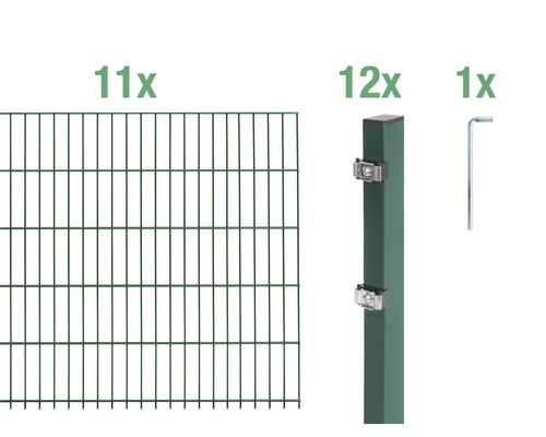 Ensemble de base de panneaux rigides double fil Alberts 22 m 200 x 100 cm, type: 6/5/6, vert Ensemble de base de panneaux rigides double fil Alberts 22 m 200 x 100 cm, type: 6/5/6, vert