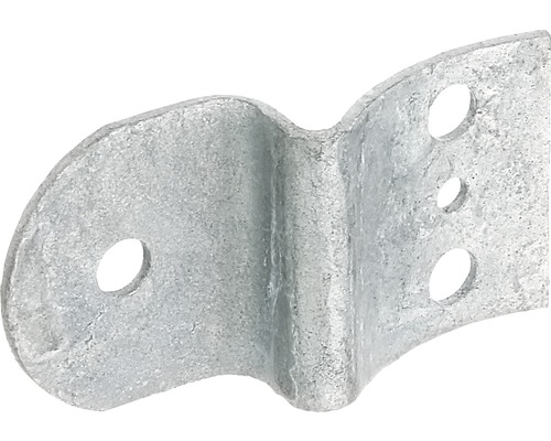 Ferrure avec tige de verrouillage pour clôture 40 x 60,5 mm, galvanisée à chaud Connecteur d''angle métallique avec trous de fixation