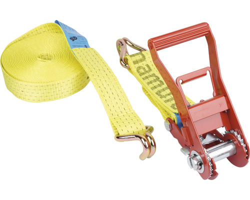 Spanngurt mit Ratsche und Haken zur Ladungssicherung
