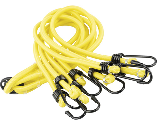 Gelbe Spanngurte mit Haken im Set