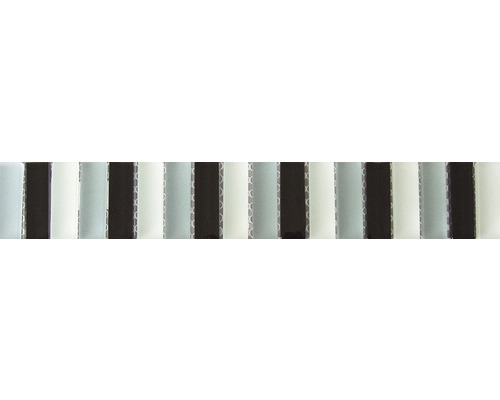 Glasbordüre GL-R502 schwarz 28,5x4,8 cm