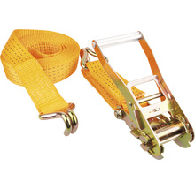 Spanngurt mit Ratsche und Haken zur Ladungssicherung