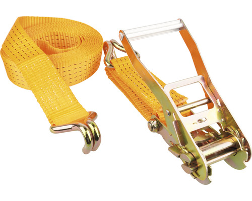 Spanngurt mit Ratsche und Haken zur Ladungssicherung