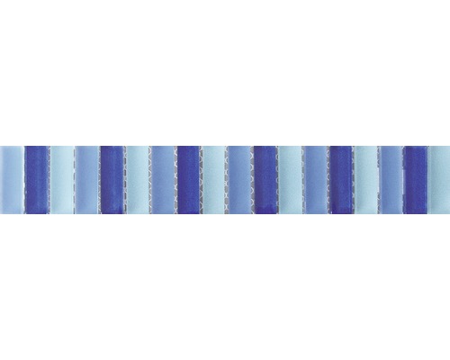 Frise en verre GL-R503 bleu 28.5x4.8 cm
