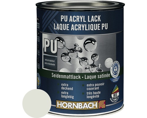 HORNBACH Buntlack PU Acryllack seidenmatt RAL 7035 lichtgrau 125 ml