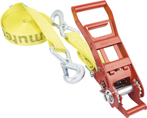 Spanngurt mit Ratsche und Haken zur Ladungssicherung