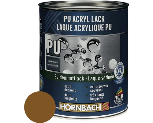 HORNBACH Buntlack PU Acryllack seidenmatt RAL 8003 lehmbraun 750 ml