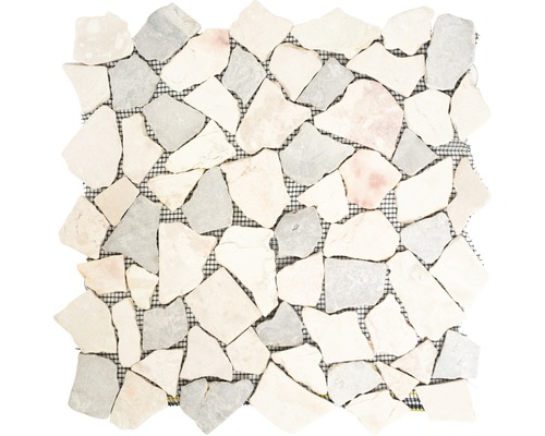 Mosaïque en pierre naturelle CIOT 30/4013 beige/gris 30.5x32.5 cm