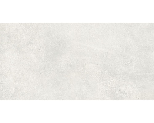 Carrelage de sol en grès cérame fin Vesuvio white 30x60 cm rectifié
