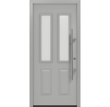 Porte d''entrée avec deux vitrages et une poignée
