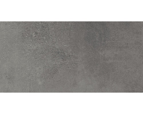Carrelage de sol en grès cérame fin Vesuvio dark 30x60 cm rectifié