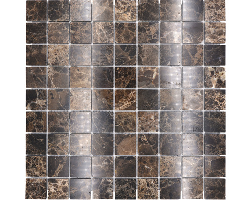 Natursteinmosaik MOS 32/2909 braun 30,5x32,5 cm Mosaikfliese aus Marmor