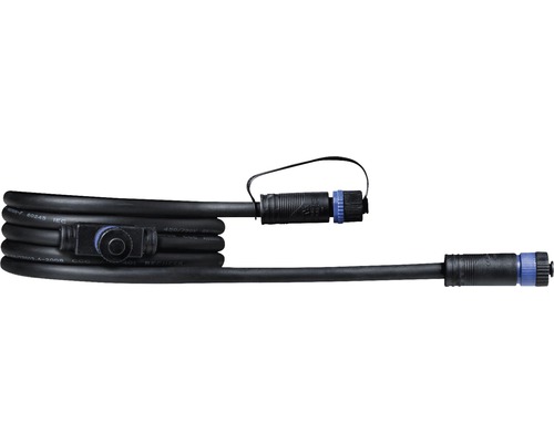 Paulmann Plug & Shine Kabel IP68 mit 2 Anschlussbuchsen schwarz 2 m