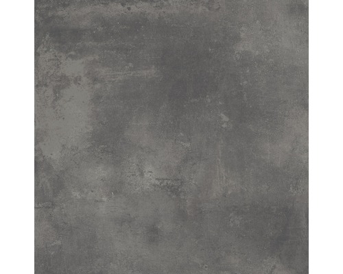 Carrelage de sol en grès cérame fin Vesuvio dark 100x100 cm rectifié