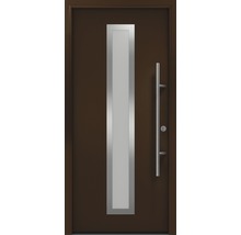 Porte d''entrée avec insert en verre et barre de poignée
