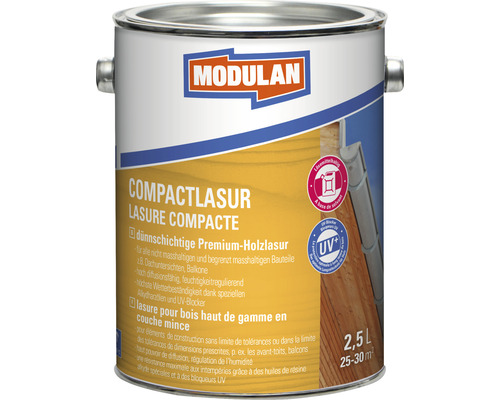 Modulan Compactlasur Holzlasur im 2,5 Liter Eimer