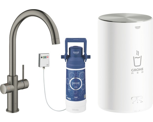 Grohe Red Küchenarmatur mit Grohe Blue Wasserfilter und Grohe Red Boiler