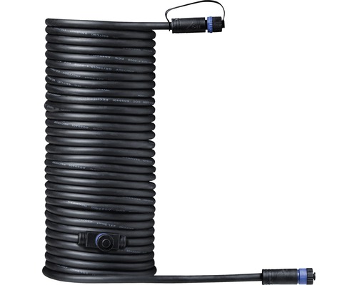 Câble Plug & Shine IP68 avec 2 fiches de raccordement noir 10 m Câble de rallonge noir avec connecteurs