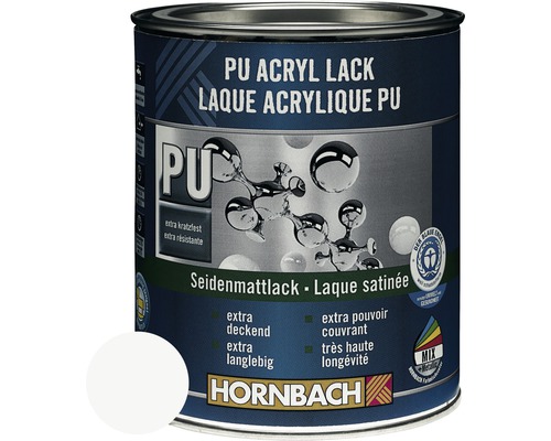 HORNBACH Buntlack PU Acryllack seidenmatt barytweiss 375 ml