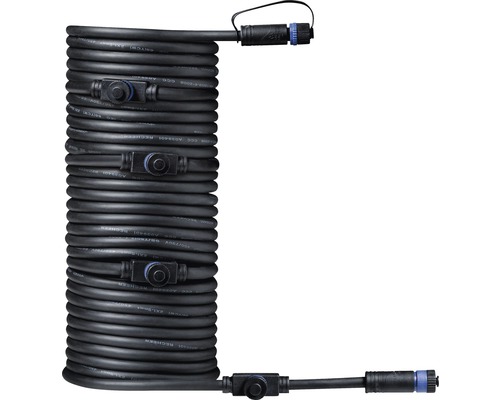 Paulmann Plug & Shine Kabel IP68 mit 5 Anschlussbuchsen schwarz 10 m